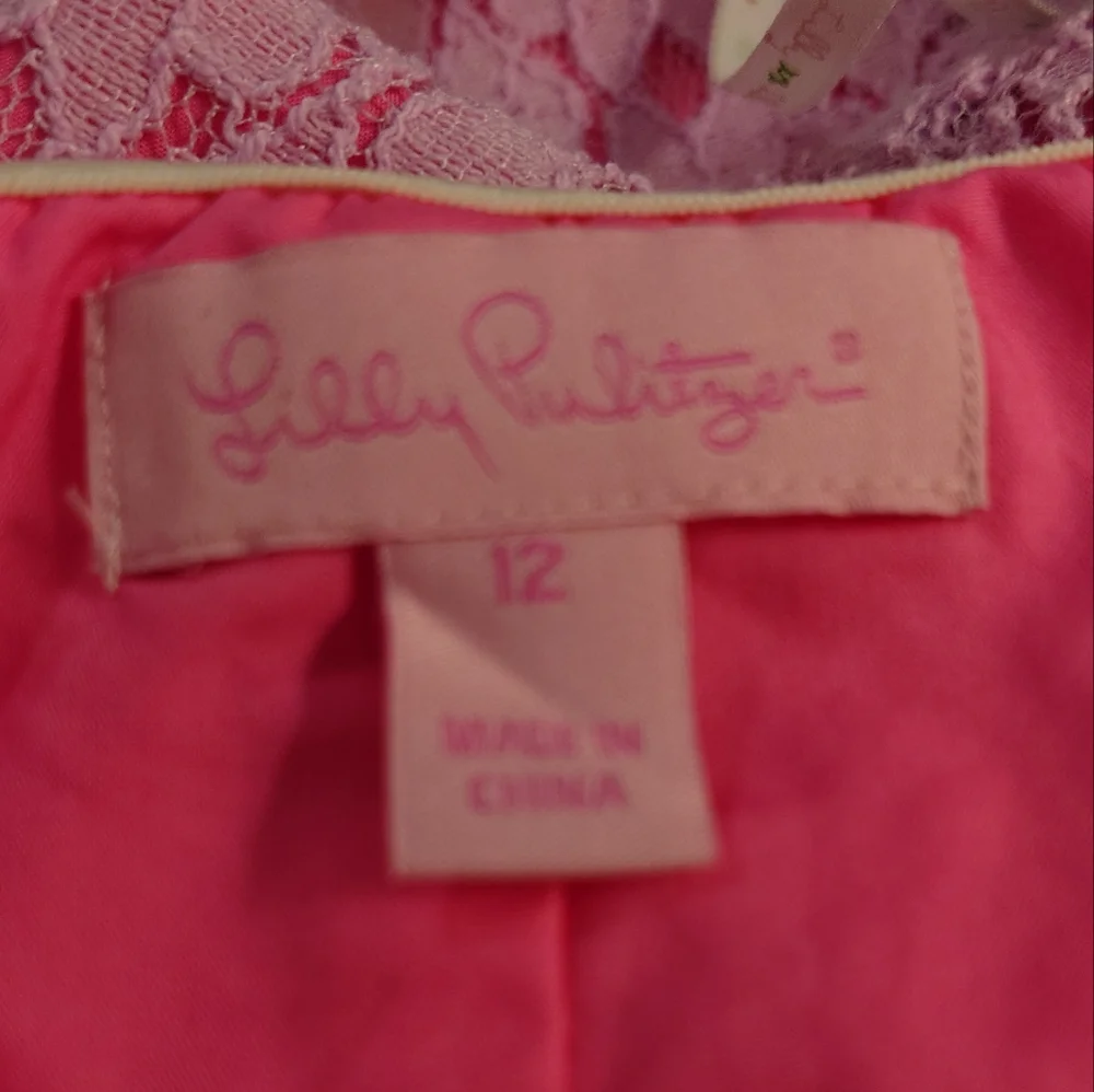 Lilly Pulitzer Franco Strapless Lace Dress in Hyacinth Pink & Petal Pusher Lace - Picture 8 of 10